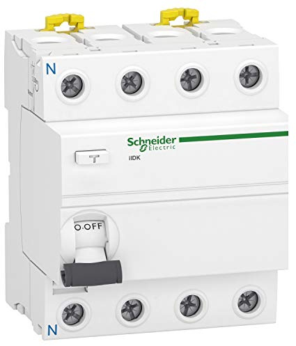 Schneider A9r50440 Iidk 4P 40 A 30 mAh AC à Courant résiduel Disjoncteur, Blanc