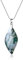 COAI Geschenkideen 925 Sterling Silber Glückskette Verlängerungskette Blatt Anhänger Laub Anhänger aus Mossachat