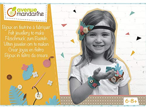 Avenue Mandarine KC083C Kreativset (Schmuck zum Selbermachen, ideal für Kinder ab 6 Jahre) 1 Set, Filz
