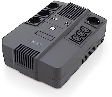 DIGITUS All-in-One Line-Interactive VI USV - 800VA / 480W - AVR - 4 Schutzkontakt-Steckdosen - 3x C13 - Shutdown-Software