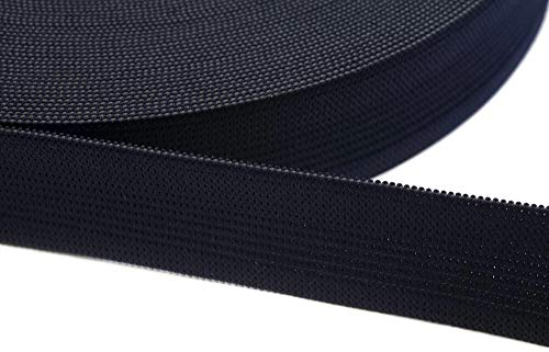 Jajasio 12 Meter Gummiband zum Nähen in 20 Farben elastische Band für Kleid Rock Hosen 13 - dunkelblau 20mm