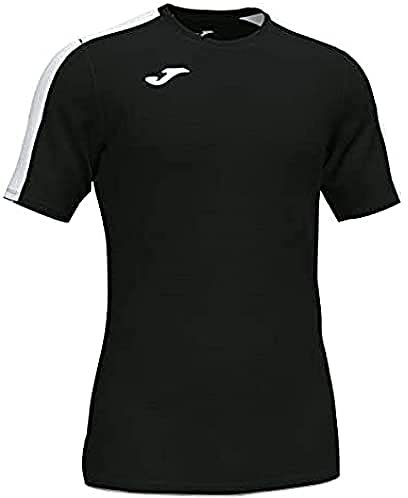 Joma Mens Academy Short Sleeve Game T-shirt, Black White, L EU