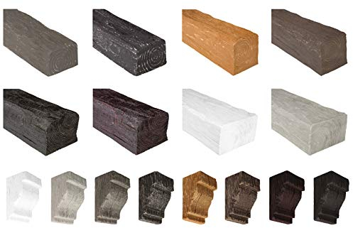COSCA Balkenkonsole DK200 aus Polyurethane, Dekokonsole, PU Konsole Holzoptik (Wenge - 17x25cm) Verzierung Holzimitat Scheinkonsole