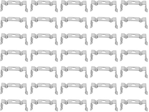 VILLCASE T5 LED-Glühbirnen-Clips, Halterung, Lampen-Halterung, Leuchtstoffröhre, Ersatz-Montagezubehör, Lampenclips für Lampenfassung, Ladenleuchte, silberfarben, 500 Stück