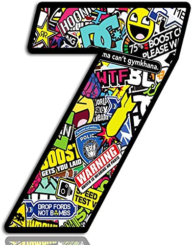Biomar Labs® Adesivo Sticker Numero Racing 0 Gara DC Sticker Bomb Auto Moto Cross Rally Sport Tuning (7)
