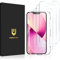 UNBREAKcable 3 Stück Panzer Schutz Glas für iPhone 16e/iPhone 14 (6,1), Schutzfolie für iPhone 13 und 13 Pro, HD Displayschutzfolie, Einfache Installationshalterung, Blasenfrei