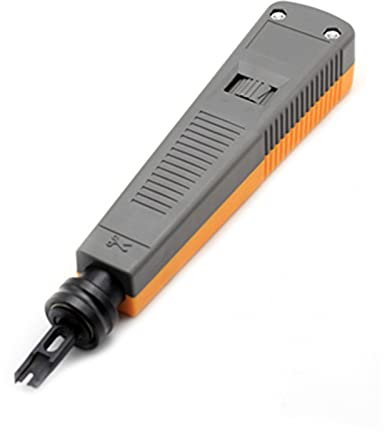 Fyearfly Pinza Crimpatrice Di Impatto Punch Down Impact Tool, Cablatore a Impatto Strumento Strumento Rete Telecom Punch Down Tool Impact Terminal Inserimento Strumento Tagliafili Amp Con Lame 110 88