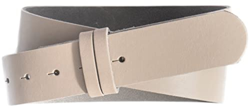 Luca Kayz Ledergürtel Wechselgürtel ohne Wechselschnalle CALVADOS 4cm Beige 90cm