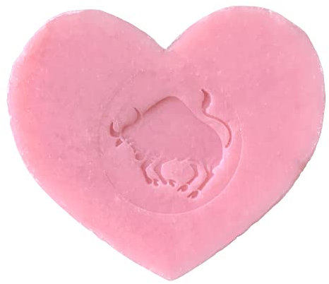 Rose La Lune - Savon Coeur Cadeau - Signe Astro - Savon Rose - Nettoie la Peau - Anti-Imperfections - 99% Naturels - Fabriqué en France - 100g (Taureau)