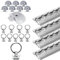 Safetytex 4 x 1m Airlineschiene halbrunde Form mit 10x Single Fitting und 8X Endkappen Starterset Zurrschiene