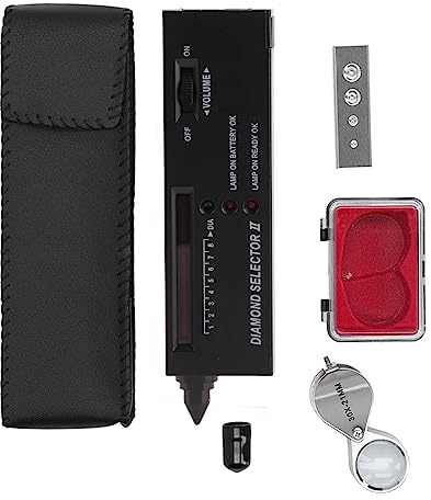 Tester Portatile per Gioielli con Display LCD e Lente di Ingrandimento 30X Luce LED Incorporata per Analisi Pietre Preziose e Verifica per Gioiellieri e Hobbisti