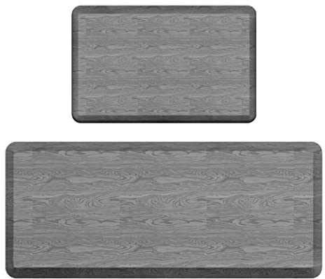 ZONOBI 2 PCS Küchenmatte Gepolstert Anti-Müdigkeit Bodenmatte Wasserdicht rutschfest Küche Teppiche Ergonomisch Komfort Schaumstoff Stehmatte für Boden, Büro, Waschbecken (Color : Style3)