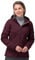 33,000ft Women's Waterproof Jacket, Ladies Lightweight Hooded Softshell Jacket Windproof Fleece Rain Jacket for Outdoor Hiking Wine Red XS