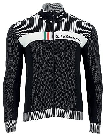 UYN O101940 ATHLESYON DOLOMITES KNITTED 2ND LAYER FULL ZIP Jacket Unisex Brillantes Schwarz/Weiß XS