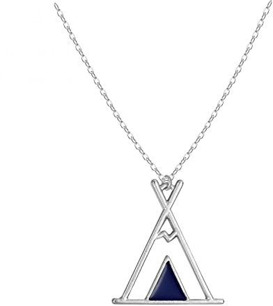 INCIDO Collier pendentifs et Colliers triangulaires géométriques Sablier Minuterie Capsule Secrète Pendentif Collier Secret pour Hommes Femmes Bijoux Cadeaux de Vacances