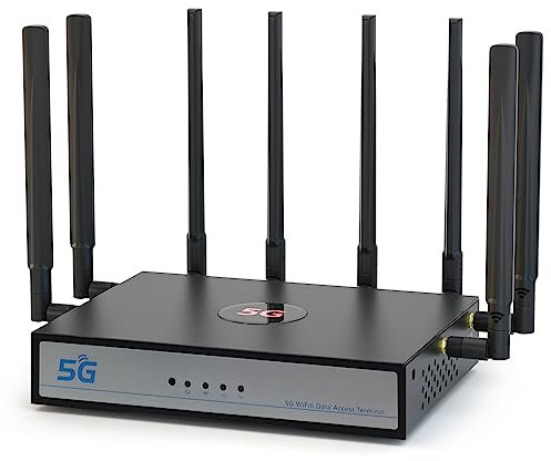 5G SIM Card Router CPE, WiFi 6 Router 5G Modem Dual Band NSA SA with SIM Card Slot for Smarthome Office Indoor High Speeed Wireless Router