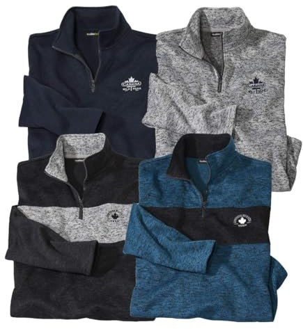 ATLAS FOR MEN - Set di 4 Felpe in Pile - 5XL