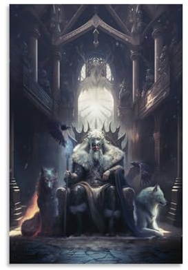 Poster mit griechisch-nordischer Mythologie, Götter, Odin, der Allvater, Leinwand-Kunstdrucke, Poster, Foto, Gemälde, Poster, Raumdekoration, 50 x 75 cm