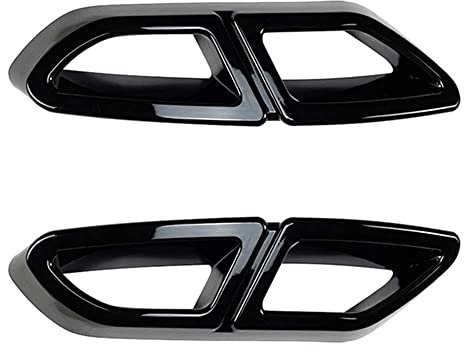 HEYCE ABS Auto Auspuff Diffusor Rahmen Auspuffblende Rahmenabdeckung Auto Modifiziertes Zubehör für V-W Passat B8 Variant R-line 2015 2016 2017 2018 2019,Black