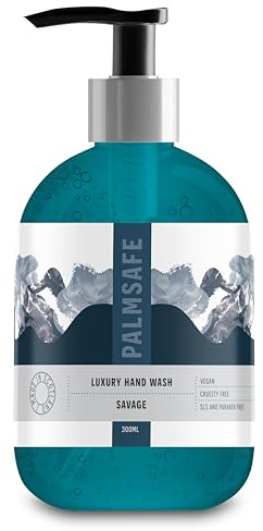Palmsafe Savage Luxury Hand Wash Soothing Hand Cleanser Hydrates Sensitive or Irritated Skin - Natural Bioactives to Nourish and Moisturise Vegan-friendly