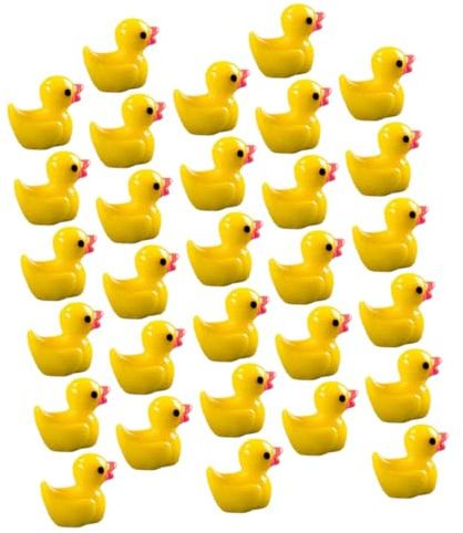 KOMBIUDA Kinderspielzeug 100St Harz-Ente Minifigur Miniatur-Puppenhaus Mini-Enten kleine Enten Landschaftsgestaltung Miniatur Harzfigur Schreibtisch Marionette Lieferungen Ornamente Statue
