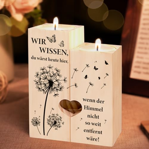Trauergeschenk - Memorial Kerzenständer, Trauerkerze, Grabkerzen, Wir Wissen du Wärst Heute Hier, Grab Deko, Grabkerzen, Trauer Geschenke, Trauergeschenke für Hinterbliebene, Trost Geschenke Trauer