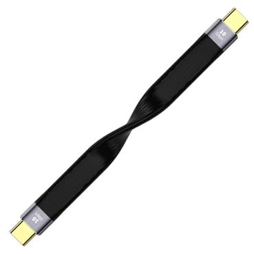 Wonvify Cable USB C a USB C Corto 13 cm, Mini Cable Datos USB C 10gbps Carga Rapida 20V PD QC, Tipo C Macho a Macho, Cable USB C Slim Short Therm para Samsung Galaxy, Hua-wei, Honor, Xiaomi