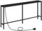 MAHANCRIS Console Table with Power Outlet, 160 cm Narrow Sofa Table, Industrial Entryway Table with USB Ports, Behind Couch Table for Entryway, Hallway, Living Room, Bedroom, Black ACTHB16KE01N1