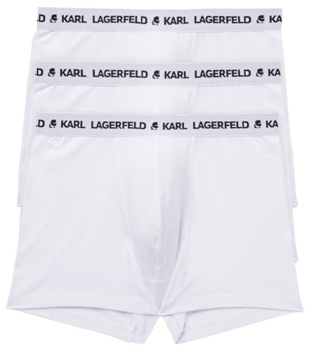 Karl Lagerfeld Herren Logo Trunk Set (3 Pack) Weiß L