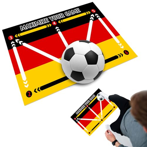 QUSLLIS Fussball Matte - Fussballmatte Training Ballkontrolle, Fussball Trainingszubehör, Turnmatte Kinder Fussball Matte, Rutschfeste Trainingsmatte - Deutsch