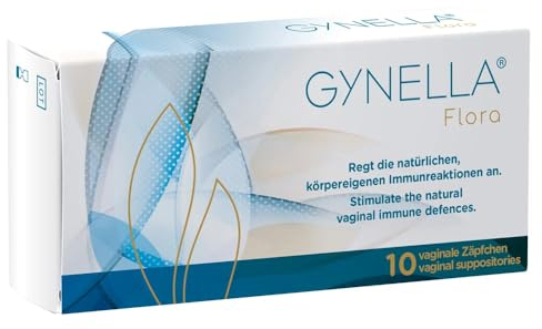 GYNELLA® Flora Vaginalzäpfchen - Stärkung der Scheidenflora durch tyndallisierte Lactobazillus-Stämme. Effektiver Schutz vor Pilzinfektionen und Erhalt der vaginalen Gesundheit. 10 Vaginalzäpfchen