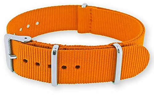 Natos.com - Orangenes NATO Uhrenarmband G10 Military Nylon Strap - 20 mm