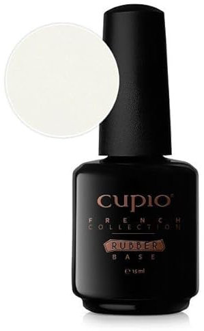 Cupio Rubber Base French Collection – Milky White Shimmer Gold – UV/LED Aufbaugel 15 ml – Milchiges Weiß mit feinem Goldschimmer – Für French Nails & glamouröse Stylings