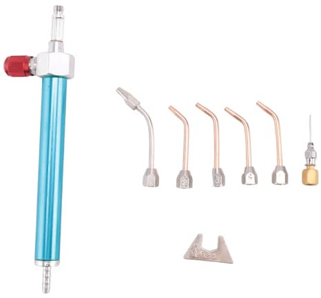 CAIONPLE Outil de Bijouterie Chalumeau à Souder à L'Oxygène avec 5 Embouts Équipement à Hydrogène pour Outils de Goldsmith