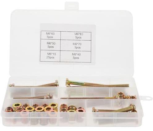 iplusmile Möbelschrauben-box 25 Stück X 15 Mm Gewindeeinsätze Aus Verzinktem Stahl Holzeinsätze Möbelbolzen Einsätze Bolzenbefestigungssatz