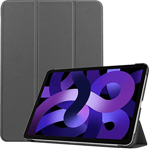 RanTuo Tablet Funda para Samsung Galaxy Tab 10, Piel de PU, Delgado, a Prueba de Polvo, Funda para Tablet Resistente a Caídas para Samsung Galaxy Tab 10.(Gris)