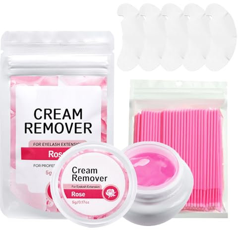 Wimpernkleber Entferner,5g Lash Extensions Entferner,Wimpern Entferner für Extensions,Professioneller Remover Wimpernverlängerung,Schnell Wirkend Geringe Reizung Lash Remover(Rosa)