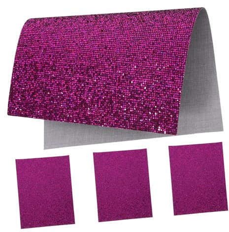 NUOBESTY 1 Satz Pu-Leder Basteln Sie Strasssteine Haarnadel-dekorationsaufkleber Verzierungen Für Das Handwerk Bling Aufkleber Strass Autodekoration Mit Strasssteinen Violett 4 Stück