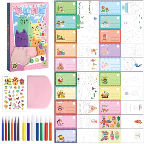 NHQZ Regenbogen kratzkunst,20-teiliges -Kratzer-Kunstgemälde, Regenbogen-Kratzkunst für Kinder, neuartiges Kinder-Kratzer-Malset, Papier-Bastelsets für Kleinkinder