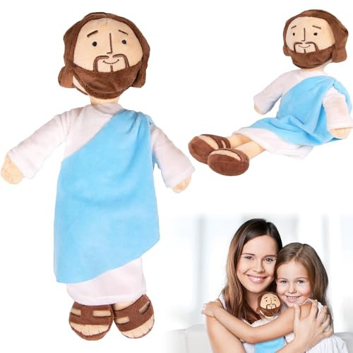 Jesus Plush Puppe, 32cm Jesus Kuscheltier, Lächelndes Jesus Plüsch, Jesus Christus Plüschtier für Jungen Mädchen Ostern und Thanksgiving Geschenke