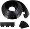 SDLDEER Bordure de pelouse flexible en plastique - Longueur : 10 m - Hauteur : 10 cm - Avec 100 piquets - Bordure de jardin en plastique - Noir
