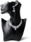 Espositore per gioielli, collana manichino busto modello supporto, display busto gioielli, display per collane, orecchini e gioielli (nero)