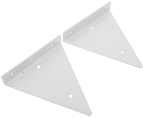 PRETYZOOM Wandhalterung Regalhalterung Metall Weiß Unsichtbar Dreieckshalterung Wandmontage Für Schwebende Regale Wohnzimmer Schlafzimmer 130x140mm Inklusive Schrauben