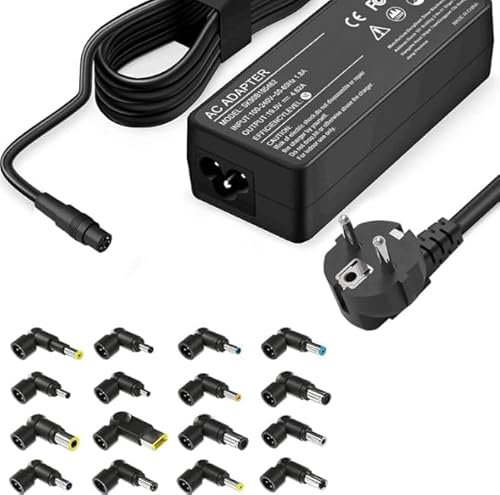 90W Universal Laptop Ladegerät, kompatibel mit HP, Dell, Acer, ASUS, Lenov-o, Toshiba, Sony, MSI, Samsung, Fujitsu, Gateway, Notebook Netzkabel, mit 16 Steckern