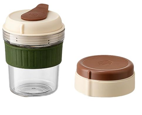Iced Coffee Cup with Lid, 2 in 1 Ice Cube Bottle and Water Tumbler, Reusable Leakproof Travel Ice Bottle Cup, Portable Coffee Tumbler with Ice Tray Function