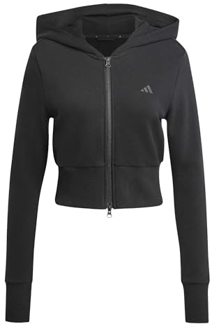 adidas Women's Seasonal Essentials French Terry Full-Zip, Black, XL