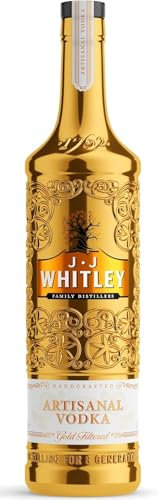 J.J Whitley Vodka Collection | 70cl | 1L | Distilled in UK | Flavoured Vodka | Vodka for Mixed Drinks or in Cocktails (70cl, Artisanal Gold)