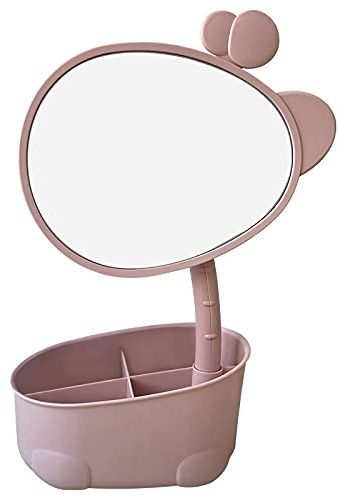 WDWDW Makeup Organiser Storage Cosmetic Box Desktop Open With Vanity Mirror Dressing Table Storage Shelf Skin Care Products Skincare Display Case