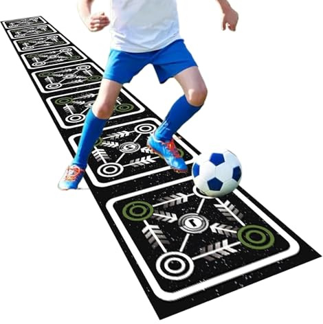 Fußballleiter | Rutschfester Koordinationsleiter für Training zu Hause, Fitnessstudio, Training für Geschwindigkeit, Ausdauer, Geschwindigkeit und Koordination