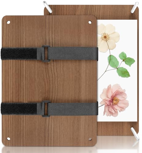 inzeyoz Flower Press Kit for Adults, 6 Layers 26x19cm Wooden Flower Pressing Kit with Instruction - Ideal for DIY Arts and Crafts Lovers